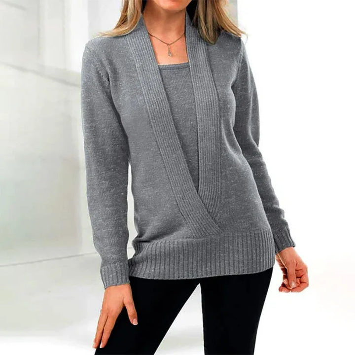 Women's Wool Knit Sweater Jumper Top