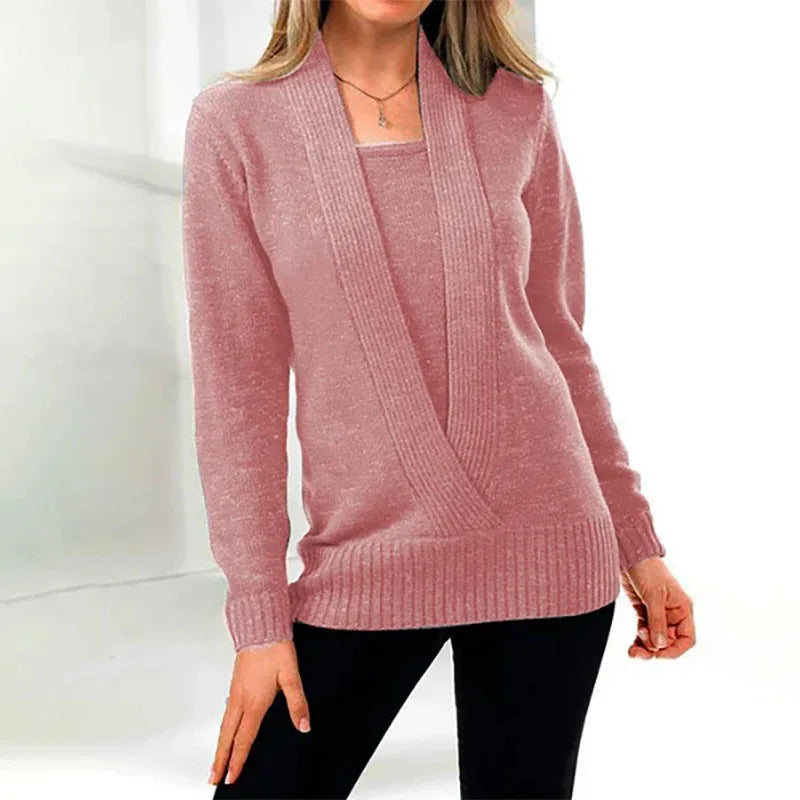 Women's Wool Knit Sweater Jumper Top