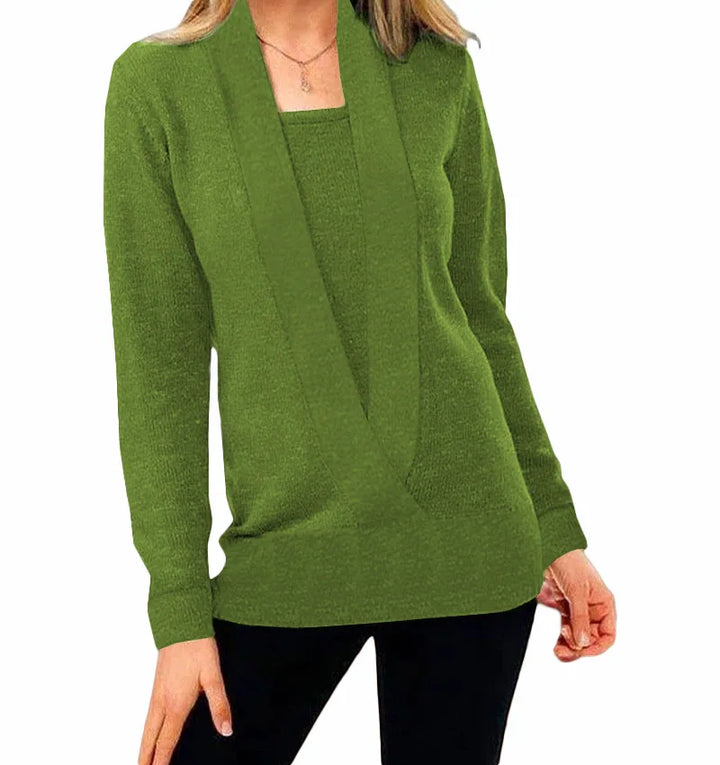 Women's Wool Knit Sweater Jumper Top