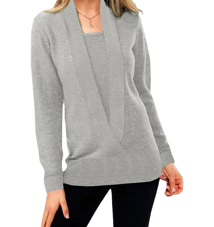 Women's Wool Knit Sweater Jumper Top