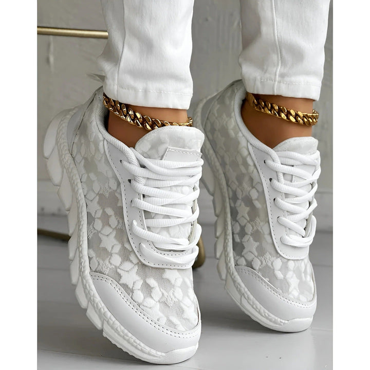 Women's Mesh Lace Sneakers Athletic Walking Shoes