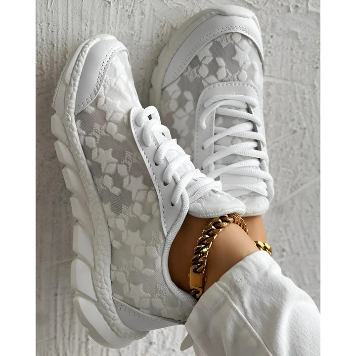 Women's Mesh Lace Sneakers Athletic Walking Shoes