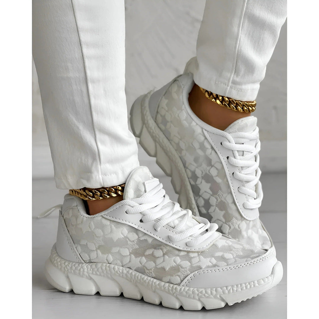 Women's Mesh Lace Sneakers Athletic Walking Shoes