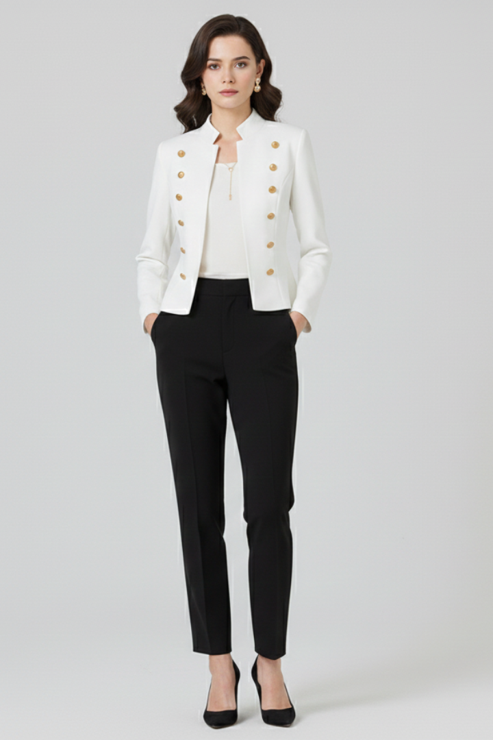 Women Knit Tailored Suit Blazer Jacket