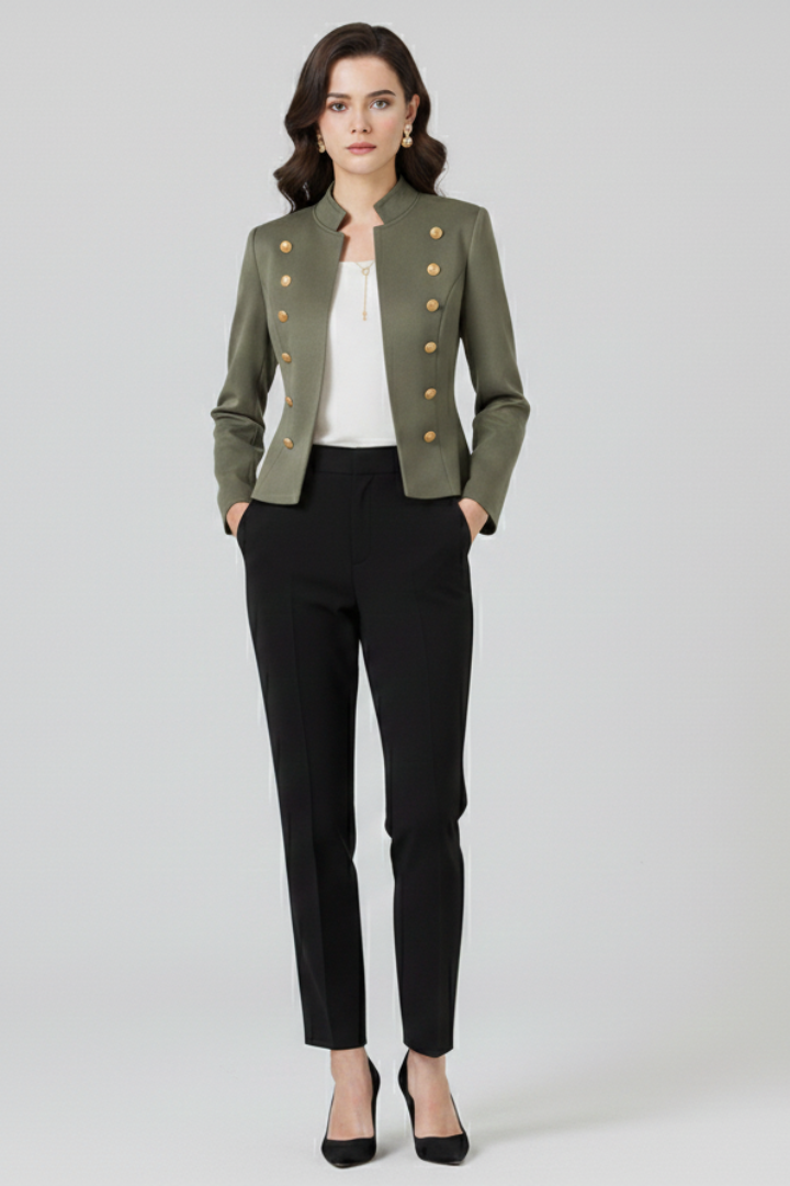 Women Knit Tailored Suit Blazer Jacket