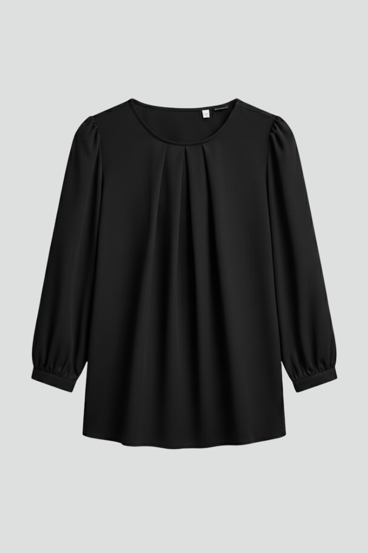 Women's Puff-Sleeve Linen Blouse
