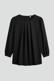 Women's Puff-Sleeve Linen Blouse