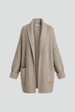 Women's Open Front Ribbed Knit Cardigan
