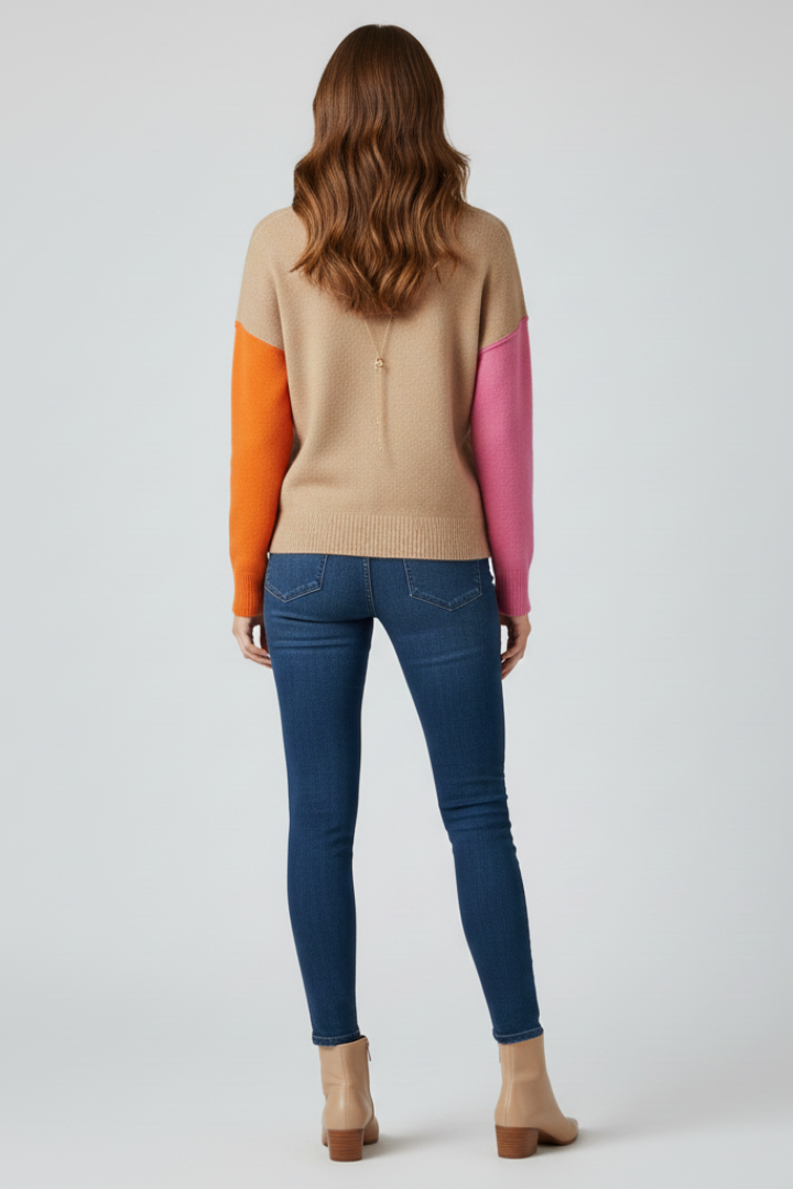 Women's Knit Mock-Neck Pullover Sweater Long Sleeve Jumper