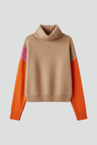 Women's Knit Mock-Neck Pullover Sweater Long Sleeve Jumper