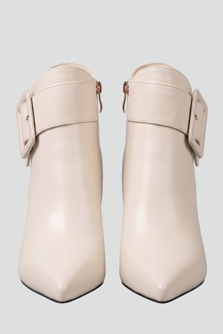 Bottes à talons hauts en cuir pour femmes, bout pointu, chevilles.