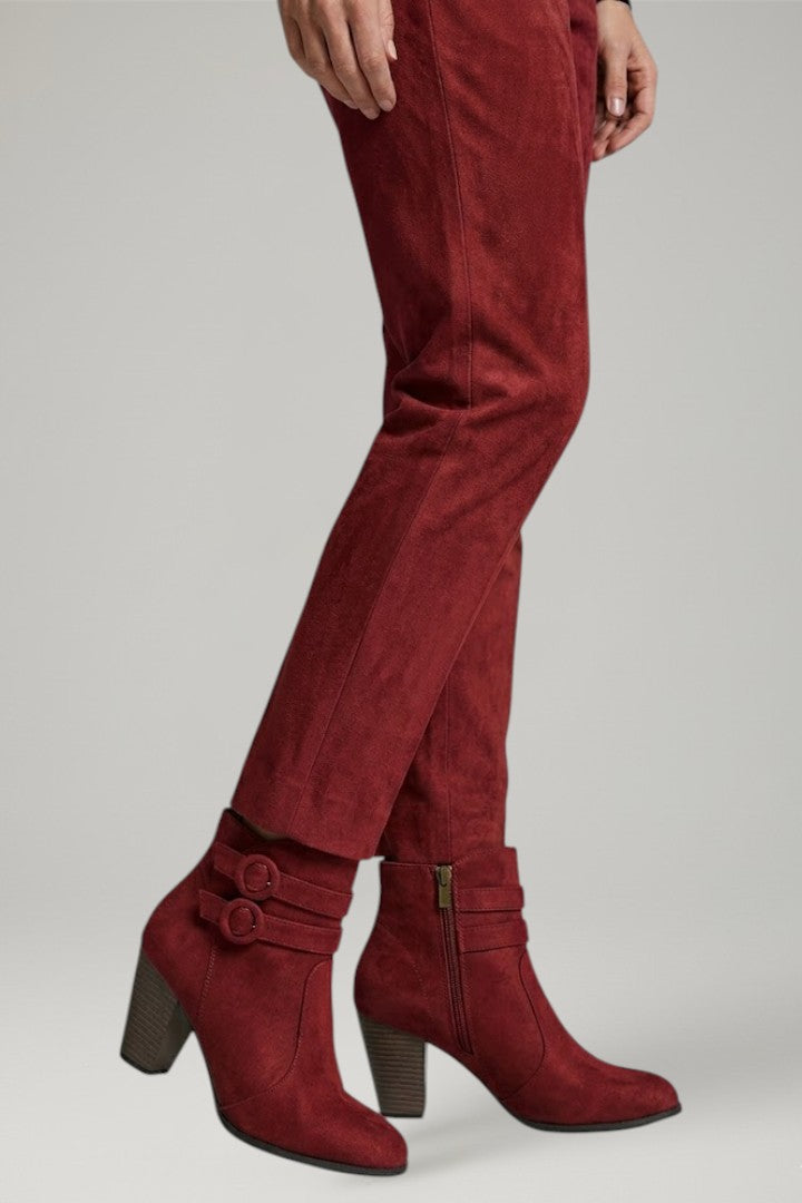 Bottes western en cuir pour femmes à talon bloc haut et cheville