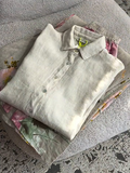 Women's Linen Button Down Long Sleeve Shirt