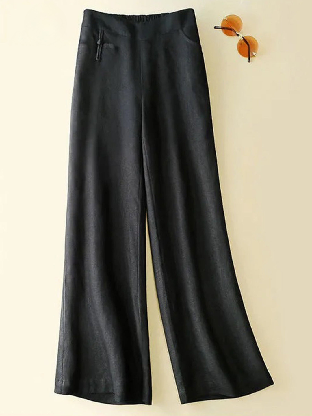 Women's Linen Wide Leg Trousers High Waisted Pants