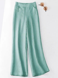 Women's Linen Wide Leg Trousers High Waisted Pants