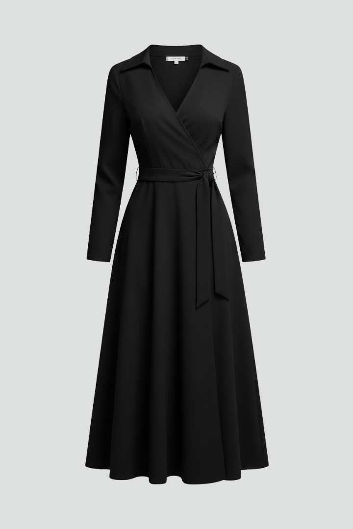Women's Linen Layered Midi Dress
