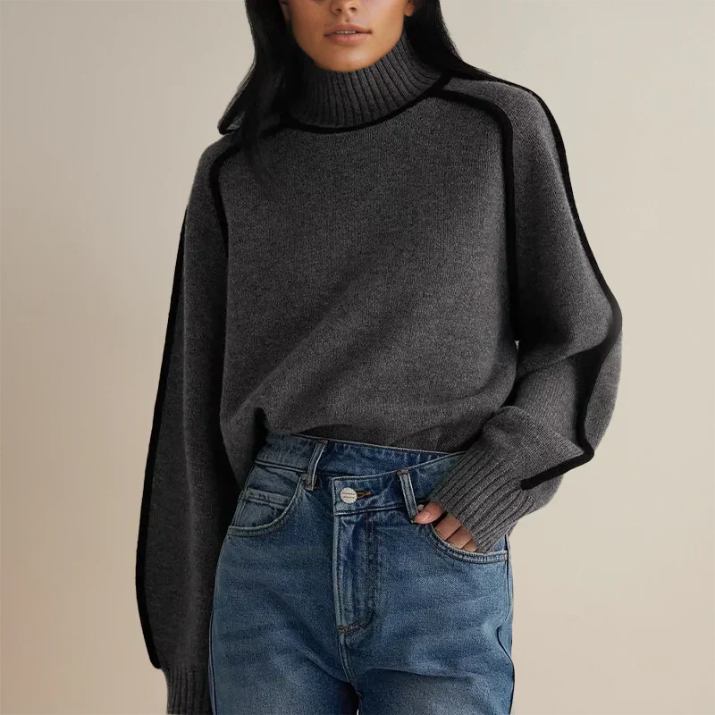 Women's Wool Knit Turtleneck Jumper