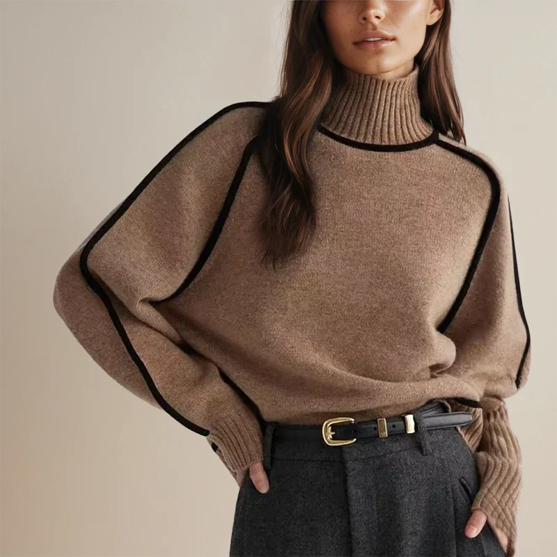 Women's Wool Knit Turtleneck Jumper
