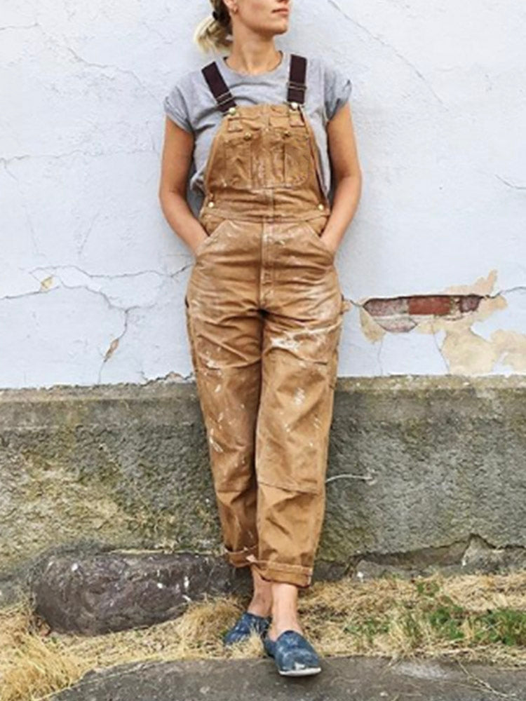 Canvas Workwear Overalls Women's Durable Duck Utility Jumpsuit