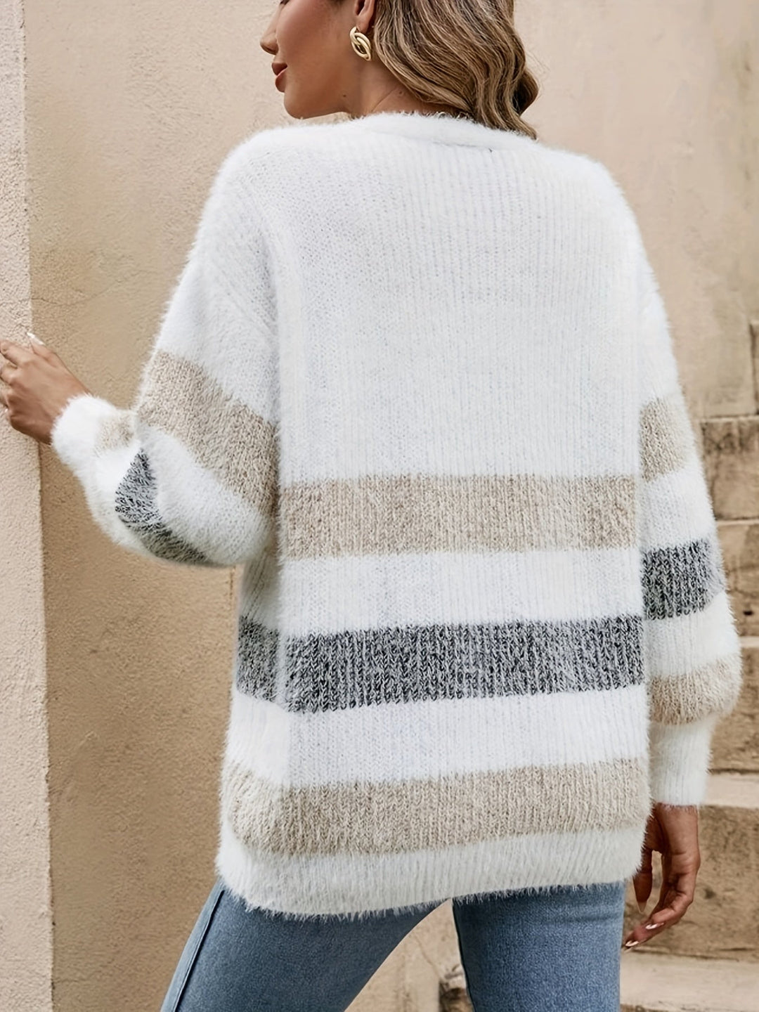 Women Knit Oversized Cardigan Jacket Loose Sweater