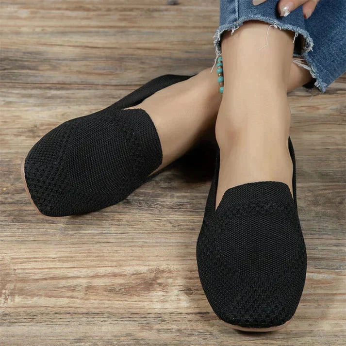 Knit Slip On Women's Loafers Casual Flat Shoes