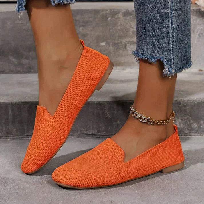 Knit Slip On Women's Loafers Casual Flat Shoes