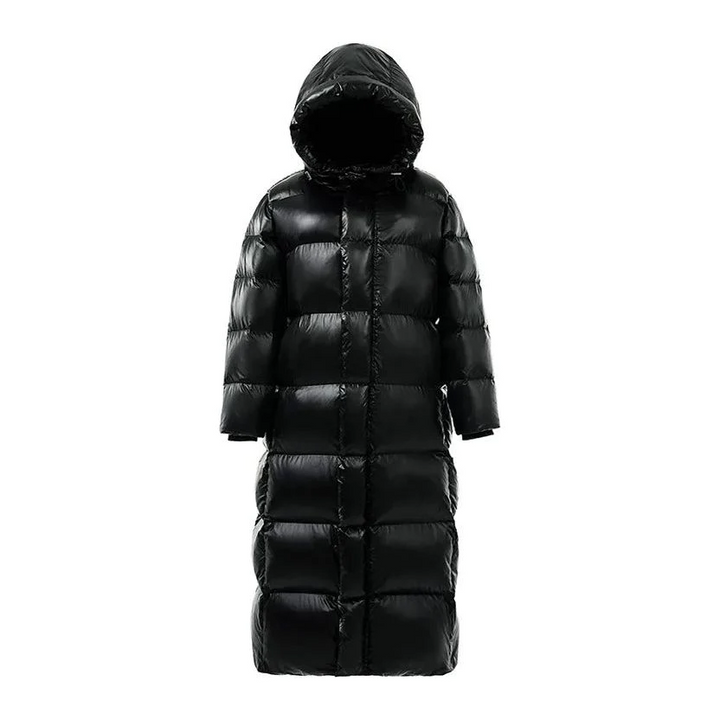 Women's Long Puffer Coat Fleece Hooded Jacket Overcoat Parka