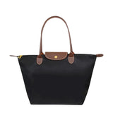 Women's Large Nylon Tote Bag with Leather Handles