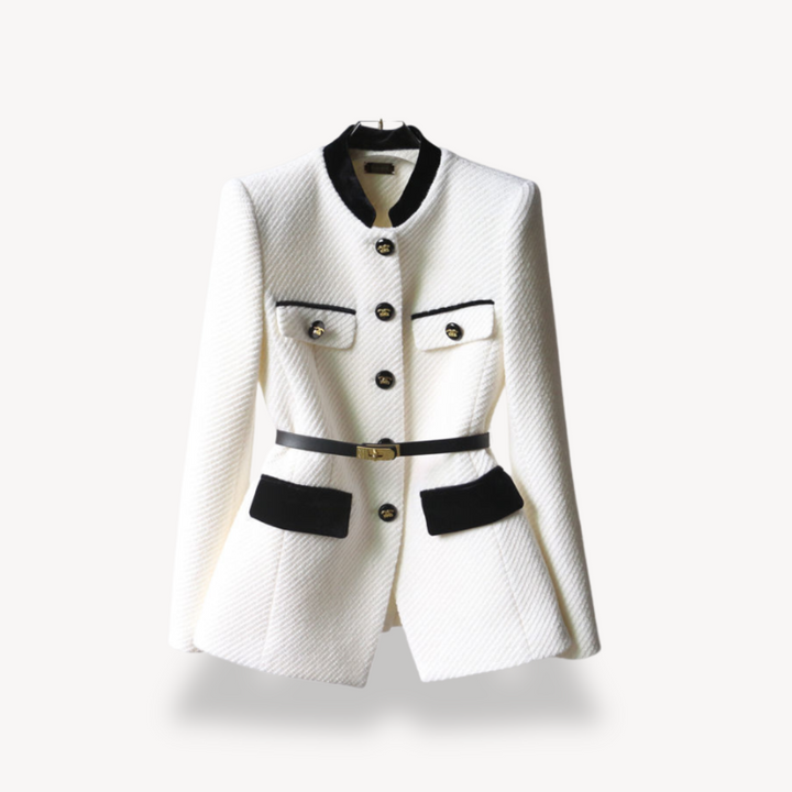 Women's Tailored Merino Wool Work Office Blazer Jacket