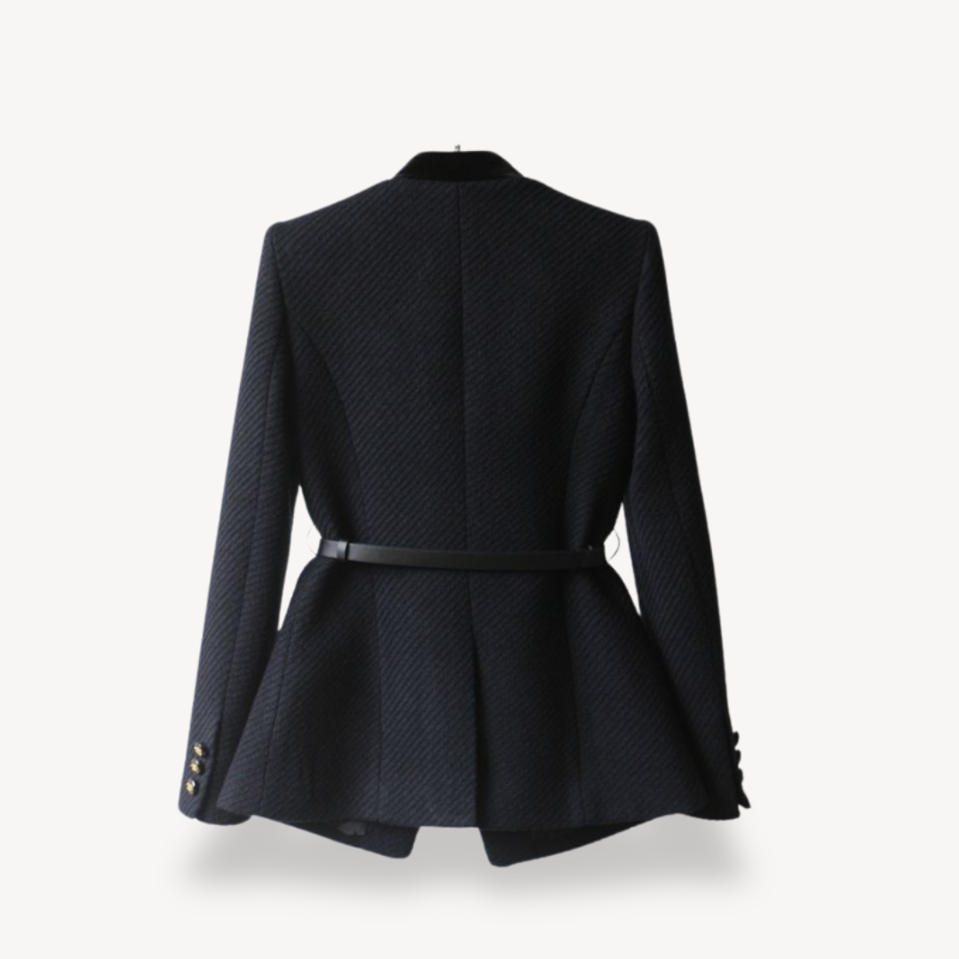 Women's Tailored Merino Wool Work Office Blazer Jacket