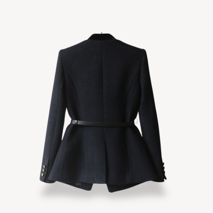 Women's Tailored Merino Wool Work Office Blazer Jacket