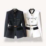 Women's Tailored Merino Wool Work Office Blazer Jacket