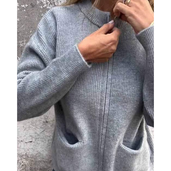 Women's Wool Knit Zip Up Cardigan Jacket