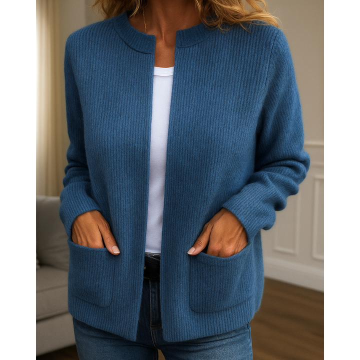 Women's Wool Knit Zip Up Cardigan Jacket