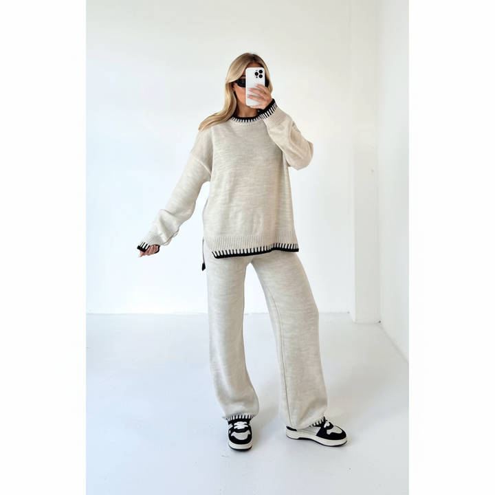 Women's Wool Mix Two Piece Knit Set