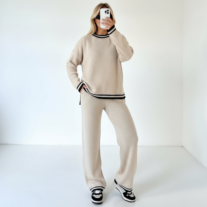 Women's Wool Mix Two Piece Knit Set
