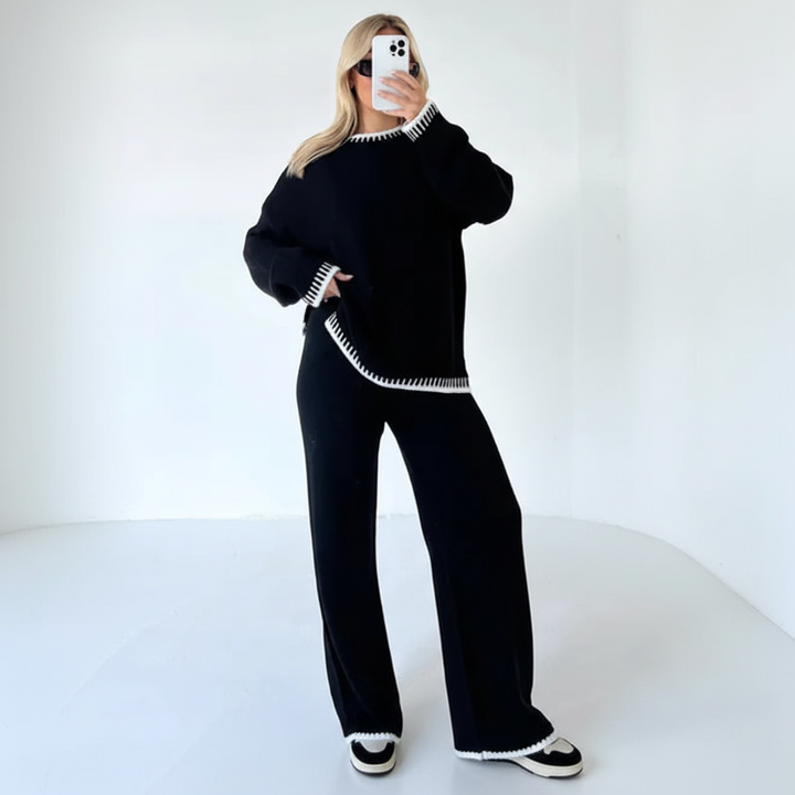 Women's Wool Mix Two Piece Knit Set