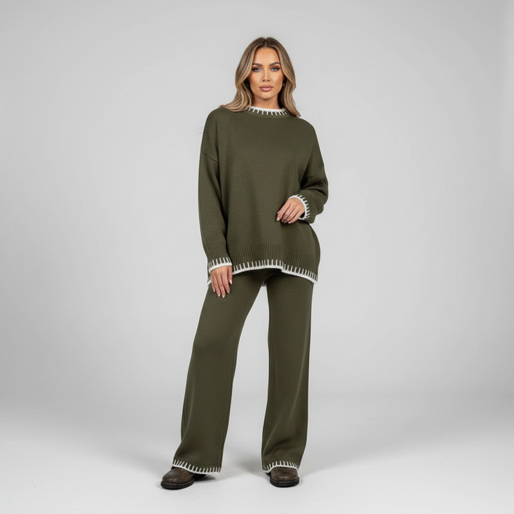 Women's Wool Mix Two Piece Knit Set