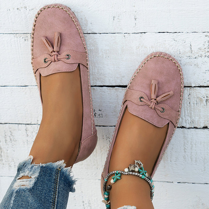 Loafers Womens Suede Slip On Flat Shoes