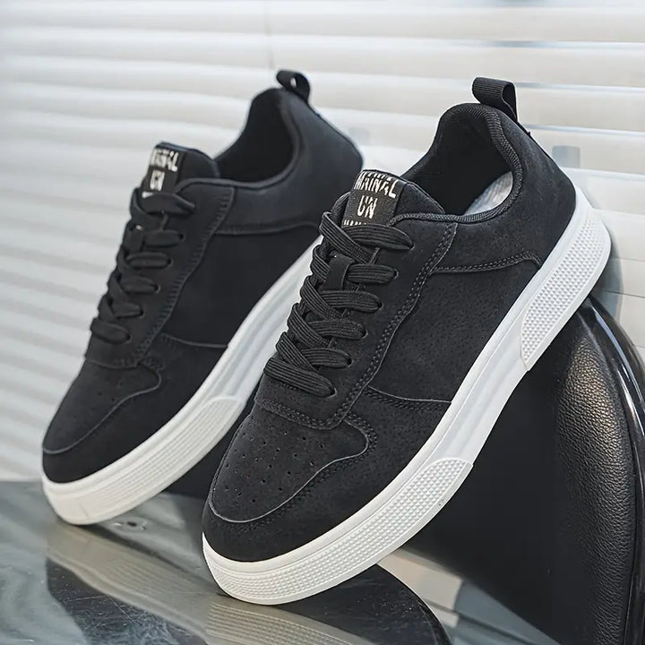 Men's Leather Low Top Sneakers Casual Shoes