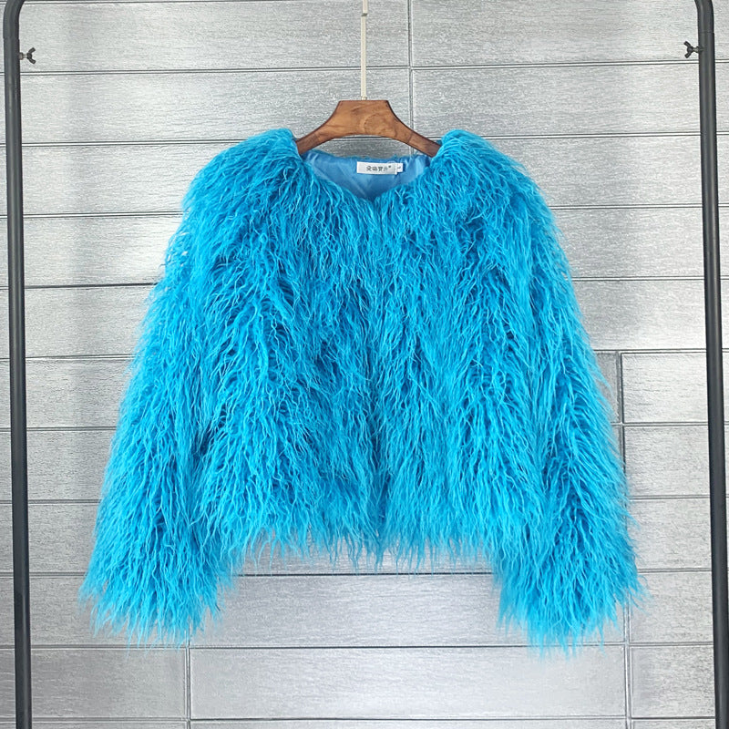 Women's Faux Fur Shag Jacket Shaggy Coat