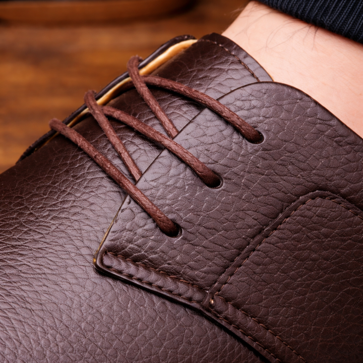 Men's Leather Derby Shoes Casual Oxfords Dress Shoes