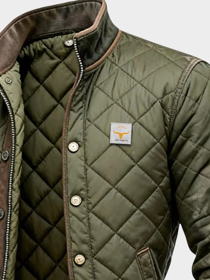 Men's Quilted Fleece Padded Bomber Jacket