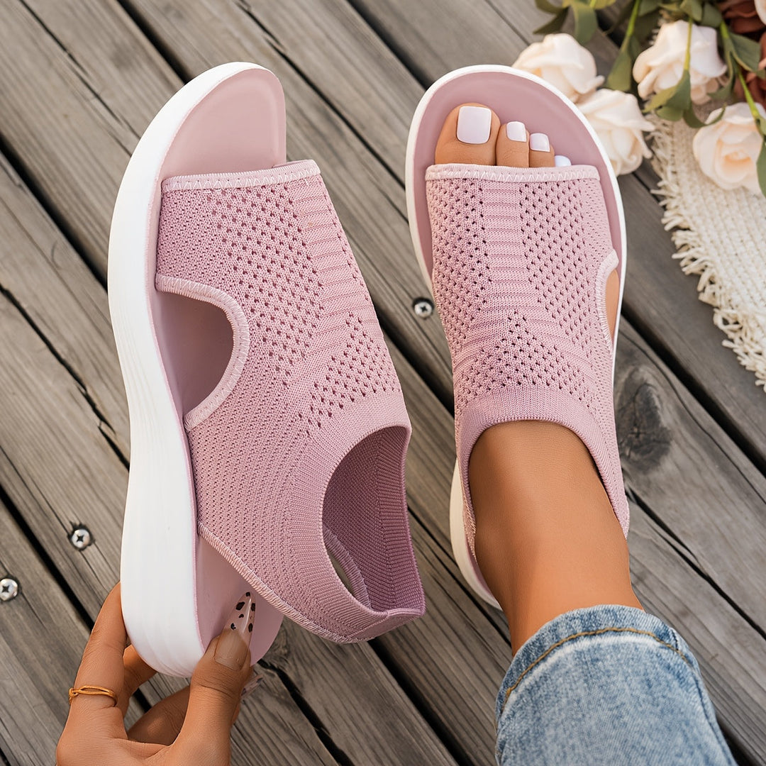 Women's Knit Slip-On Cushioned Sandals