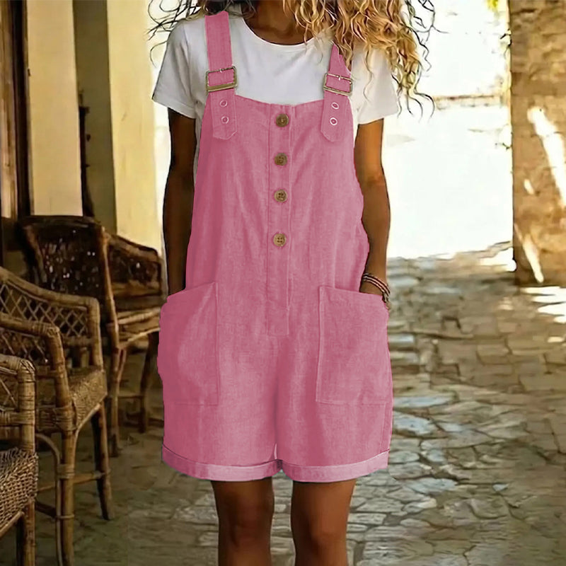 Women's Denim Shorts Romper Overalls Dungarees