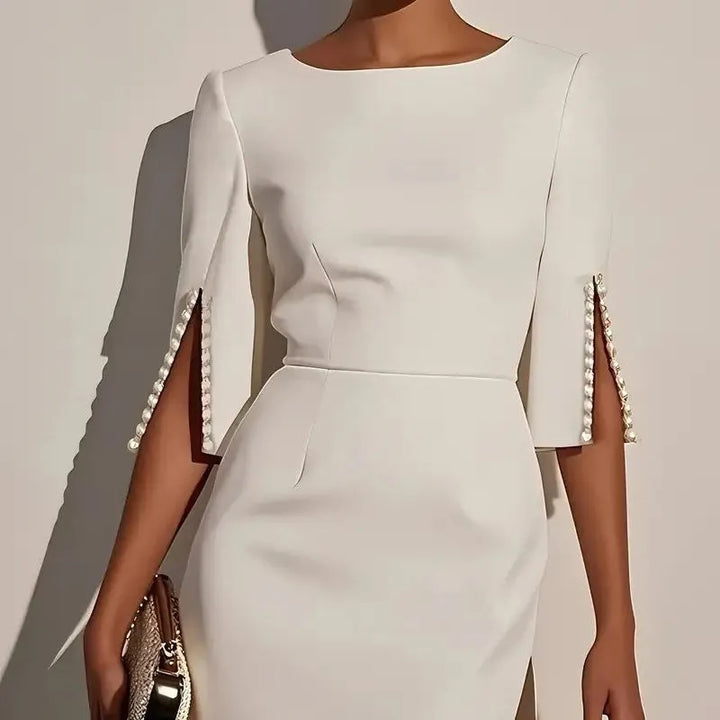 Women's Bodycon Elegant Formal Party Satin Pencil Midi Dress