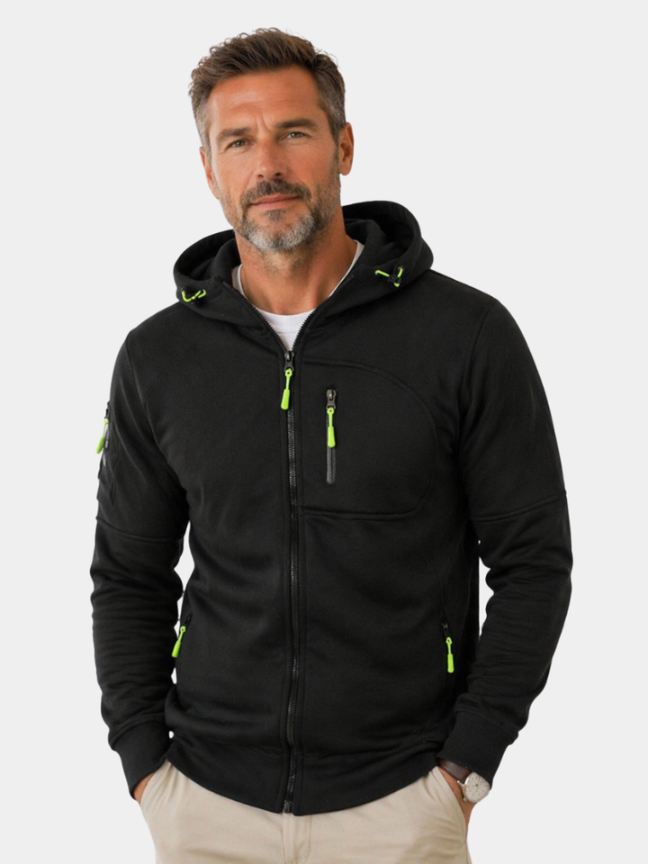 Men's Zip Up Fleece Hoodie Athletic Casual Sweatshirt Jacket
