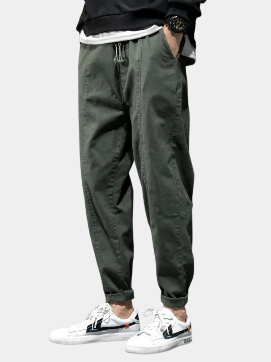 Men's Linen Joggers Casual Trousers Loose Fit Pants