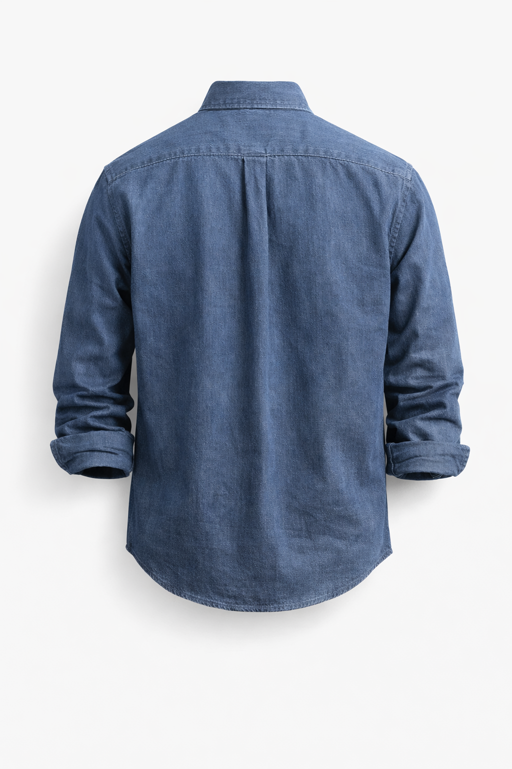 Men's Lightweight Denim Shirt Long Sleeve Button Down Work Top