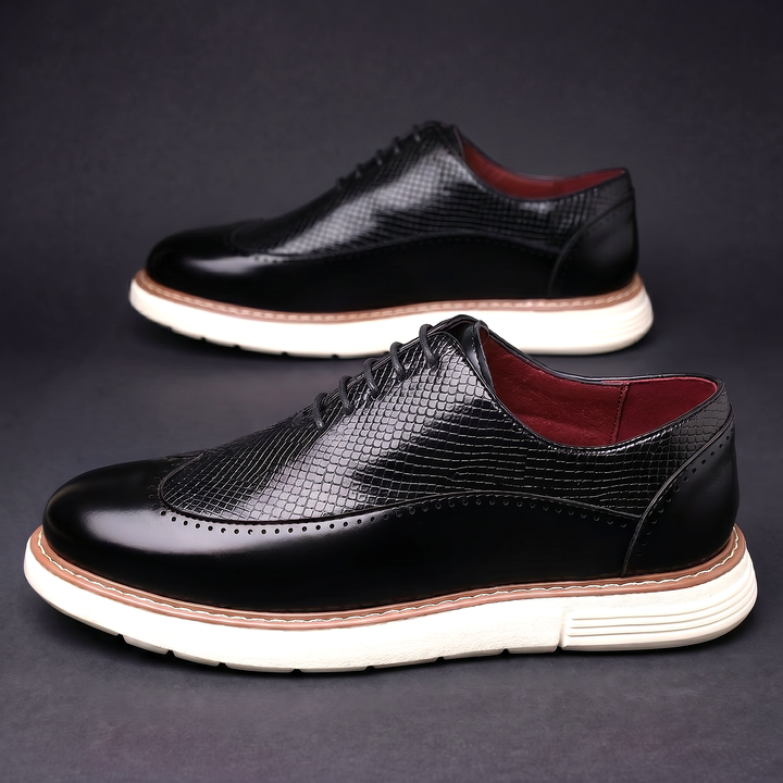 Men's Leather Wingtip Oxford Hybrid Dress Shoes